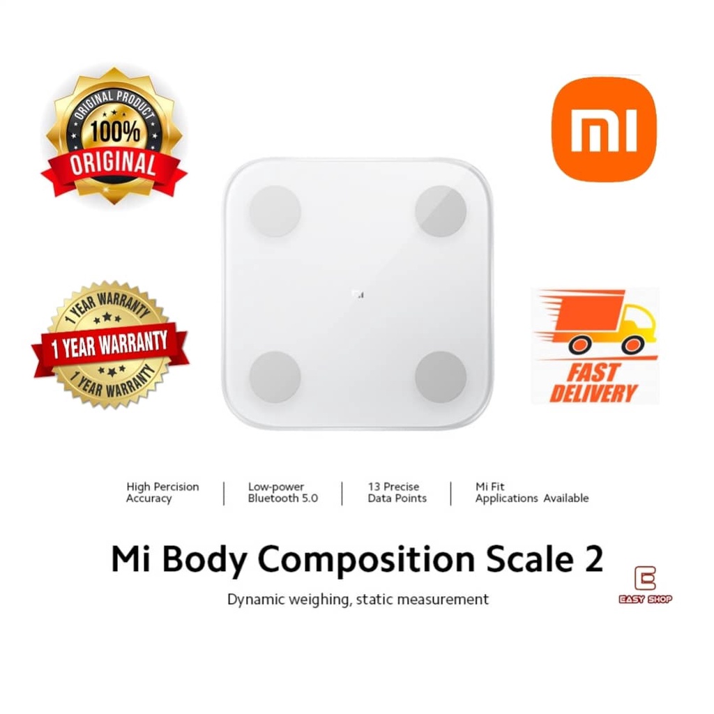[EASY] Xiaomi Mi Body Composition Scale 2 1 Year Warranty Shopee Malaysia