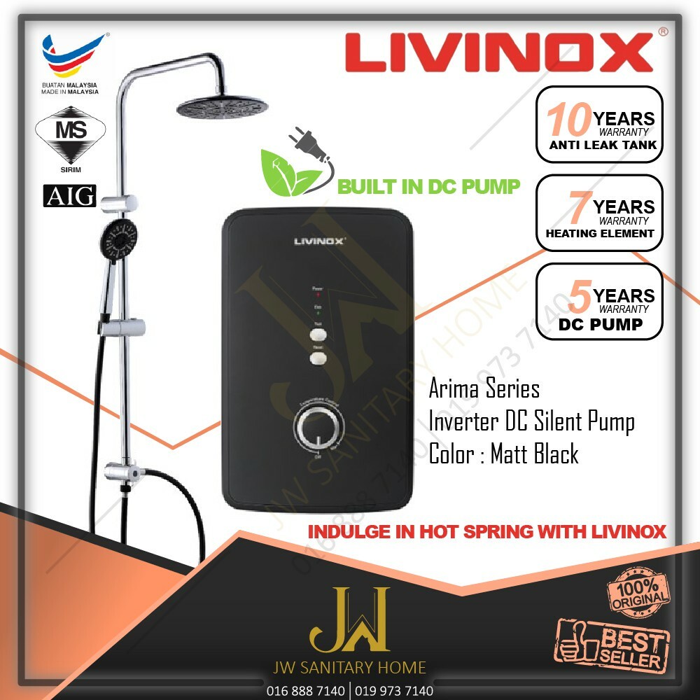 JW LIVINOX LWHARIMA DC Water Heater water heater dc pump shower water