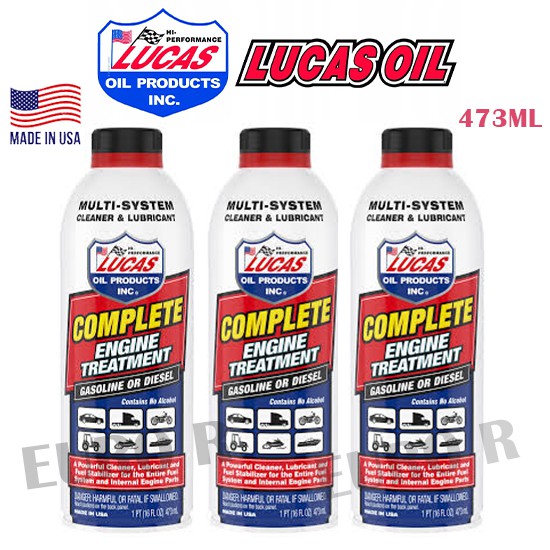 LUCAS COMPLETE ENGINE TREATMENT GASOLINE & DIESEL - 473ML | Shopee Malaysia