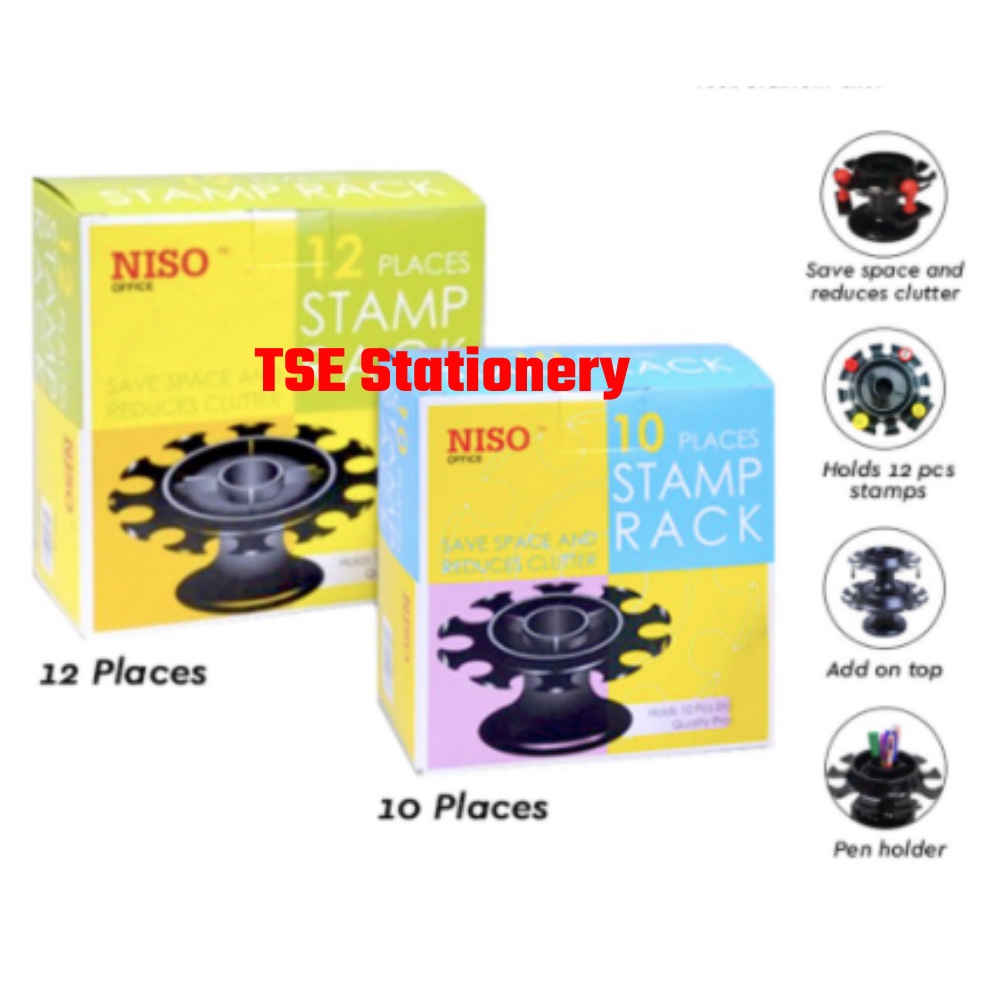 NISO Stamp Rack 10 Holes (8240) / 12 Holes (8250) Rubber Stamp Rack