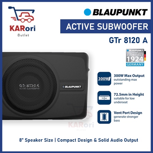 BLAUPUNKT ACTIVE SUBWOOFER GTr8120 A Class AB Amplifier (300W