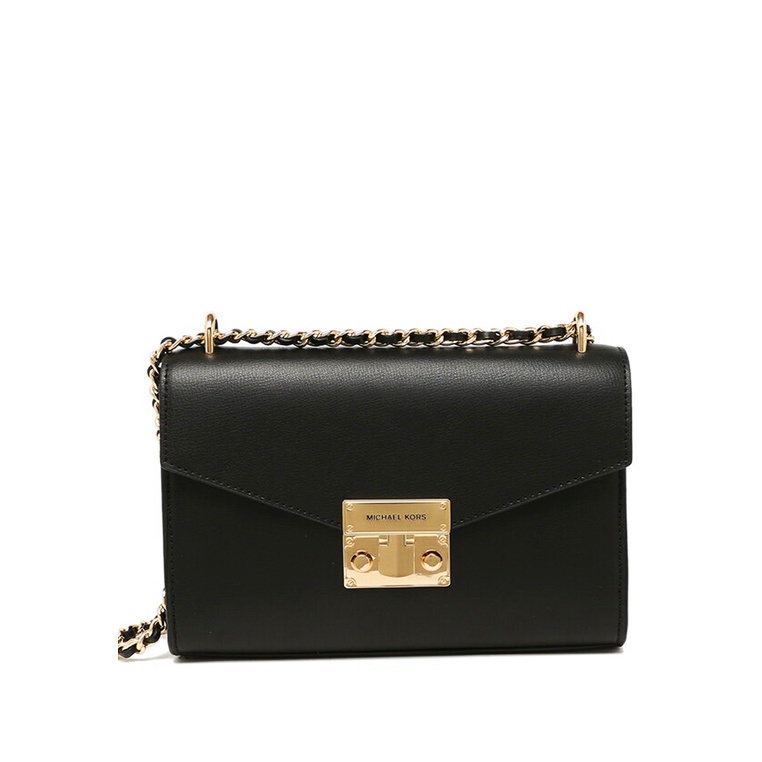 Michael Kors Rose Medium Flap Shoulder Bag Black Shopee Malaysia