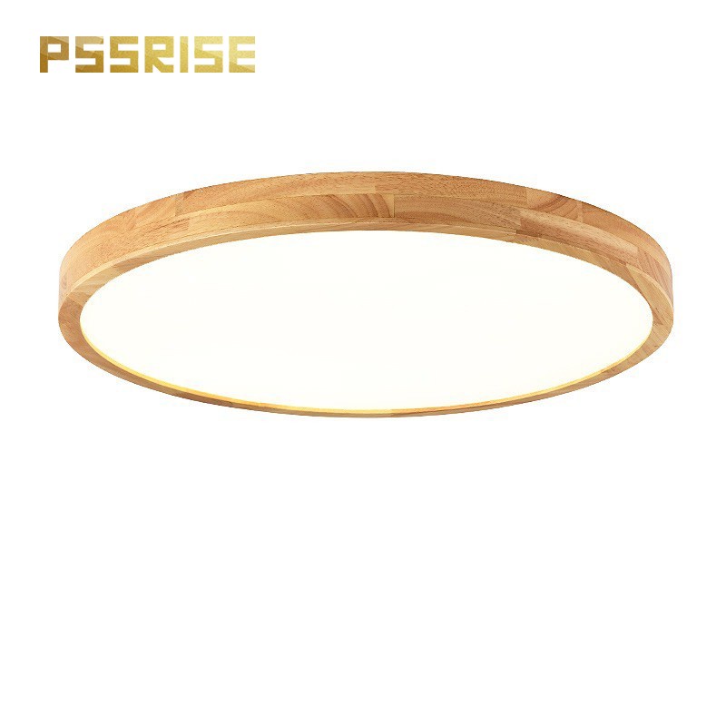 PSSRISE Log LED Adjustable Ultrathin Solid Wood Tricolor ceiling light