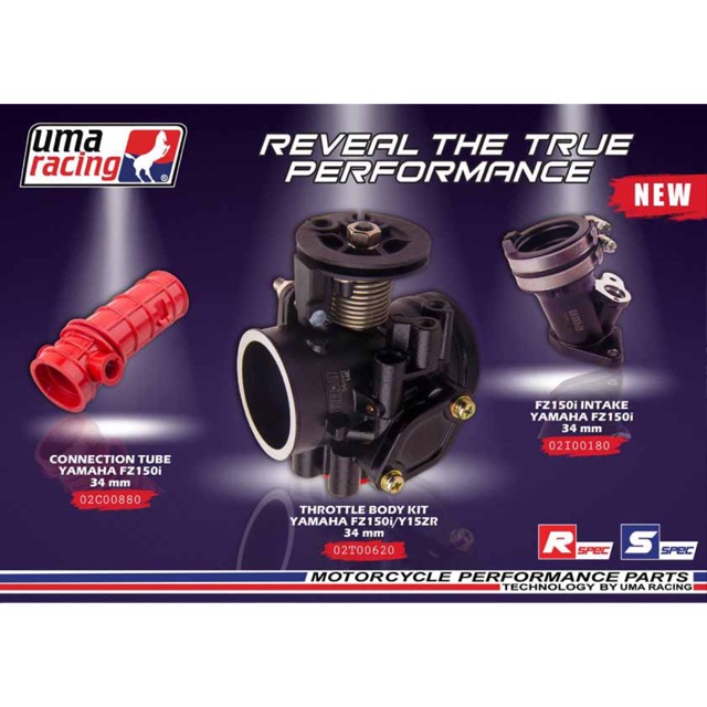 Uma racing throttle body y15zr/fz150 32mm and 34mm Shopee Malaysia