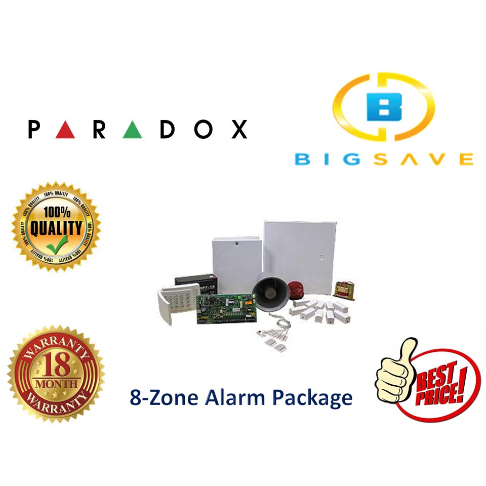 PARADOX SP6000 8ZONE ALARM PACKAGE Shopee Malaysia