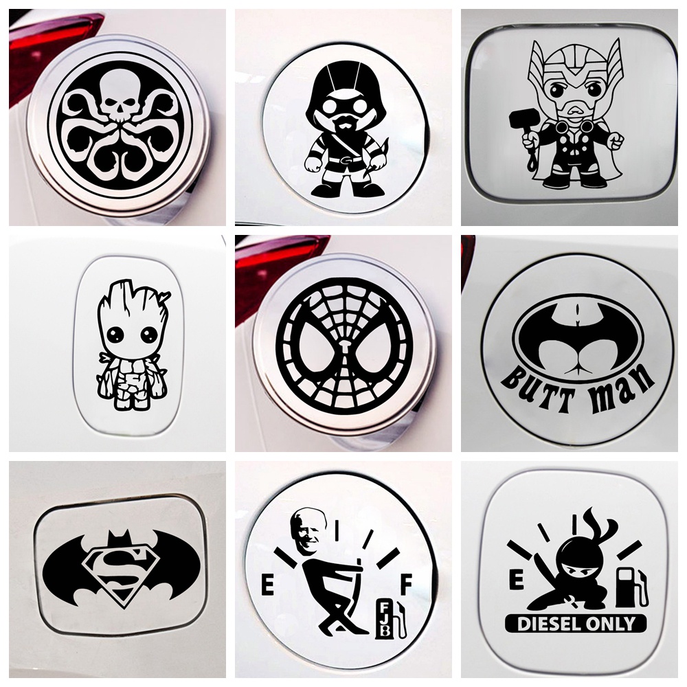 Super hero fuel tank cap sticker Car Stickers Car Body Window Auto