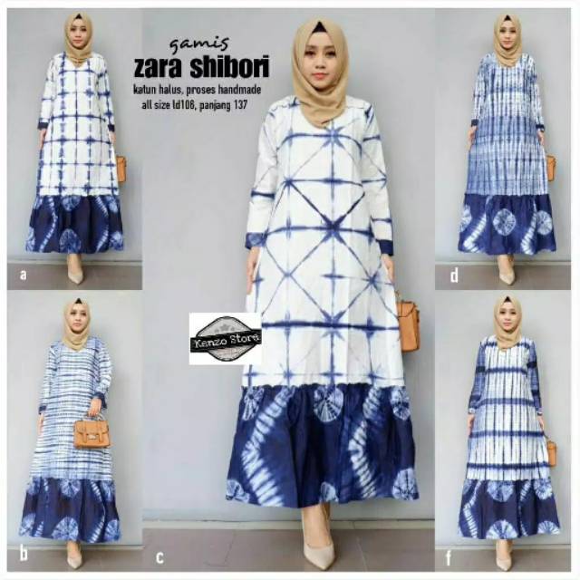 Zara SHIBORI BATIK GAMIS Beautiful HANDMADE MUSLIM KONDAMGAN Uniform