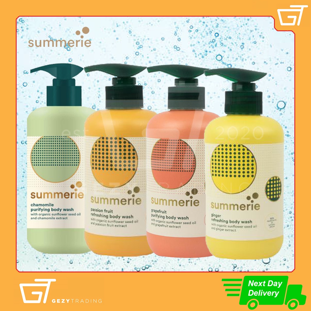 Summerie Purify Body Wash Grapefruit Passion fruit Ginger Chamomile Body Wash 325/550/650ml
