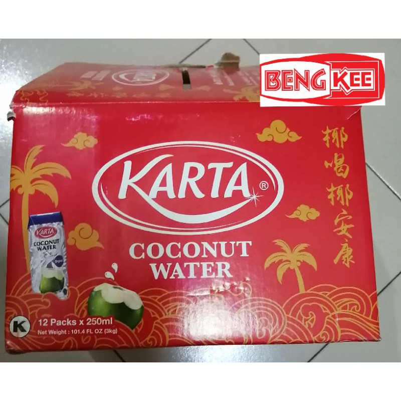 Beng kee🔥CTN Karta coconut water 250ml*12pcs🔥 Shopee Malaysia