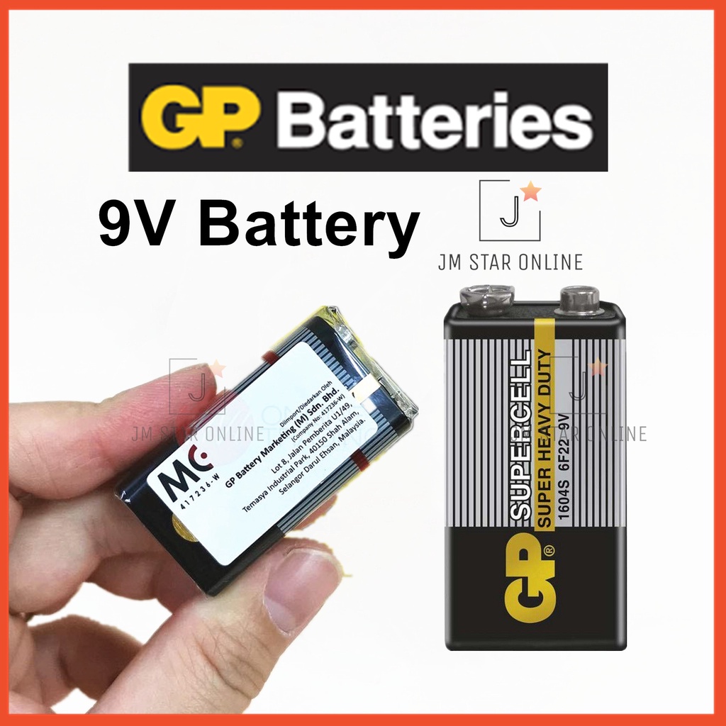 1 PC Original GP Supercell 9V Battery For Smart Tag Toys Batteri Petak