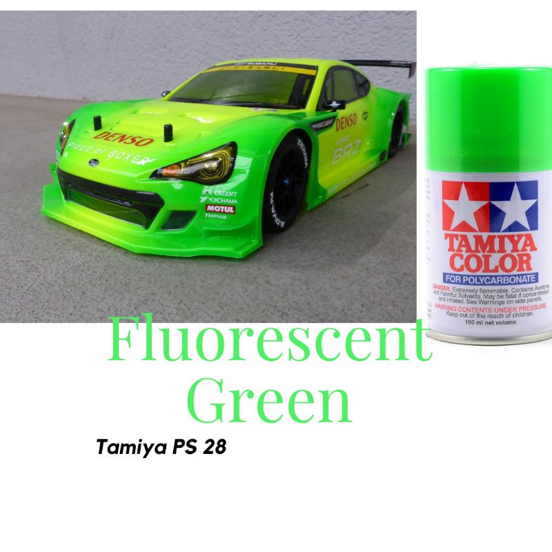 Tamiya Color Paints for Polycarbonate PS28 Fluorescent Green Spray