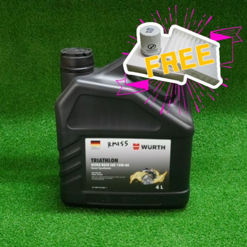 wurth engine oil 10w40 4L Shopee Malaysia