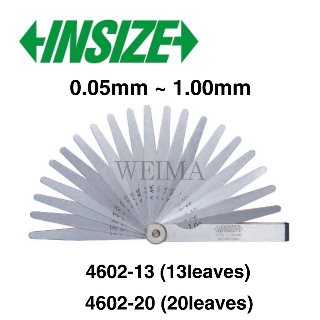 [READY STOCK] INSIZE FEELER GAUGE 0.05mm 1.00mm (460213 x 13leaves