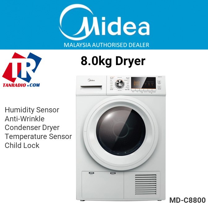 Midea Dryer With Condensing Electronic Control (8 kg) MDC8800