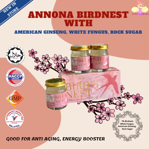 Annona Bird's nest drink 70 ml with 7 Bird's nest for Anti Aging