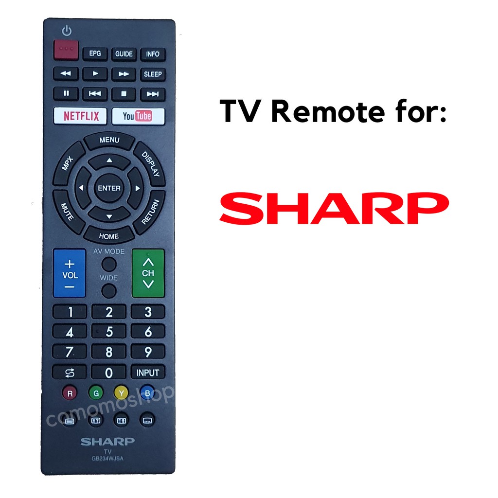 Sharp TV remote control GB234WJSA GB275WJSA GB254WJSA LC32L400M LC