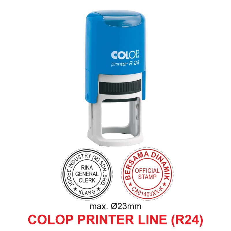 COLOP NEW Printer Personalized SelfInking Rubber Stamp Chop R24 R30
