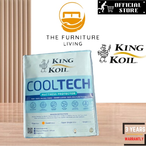 King Koil Cooltech Waterproof Mattress Protector / 3 Years Warranty