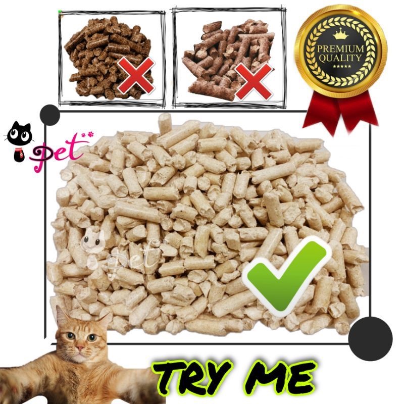 (20kg) Premium Pinewood Cat litter 100 Natural pine wood shaving