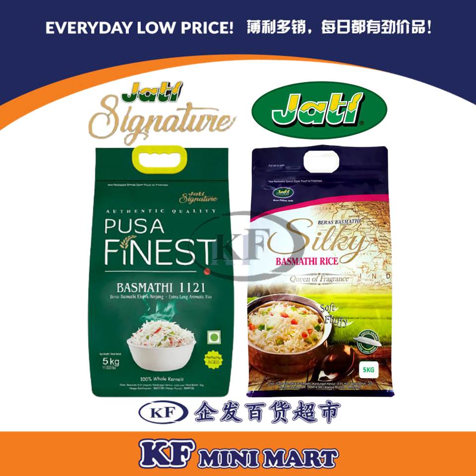 5KG Jati Signature Pusa Finest Basmathi 1121 5kg Jati Silky Basmathi