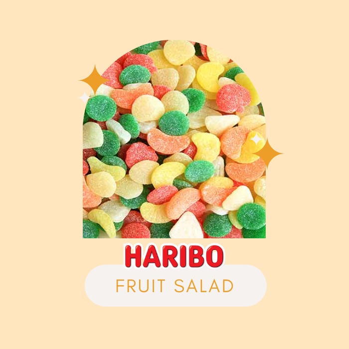 Haribo Fruit Salad +100g Repack Gummy Candy (HALAL) Shopee Malaysia