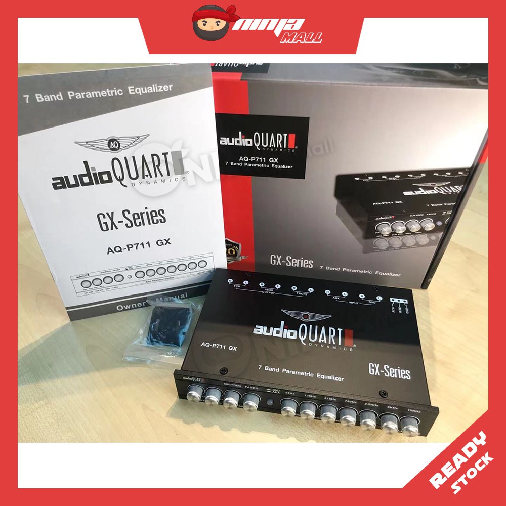 AUDIO QUART PREAMP AQP711GX 7 BAND CAR PARAMETRIC EQUALIZER (READY