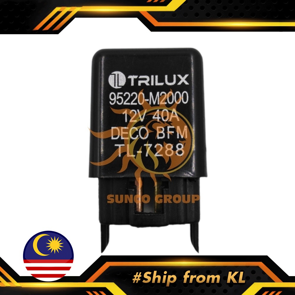 Lamp Relay Aircond Relay Fuel pump Relay Universal Proton Perodua 4pin