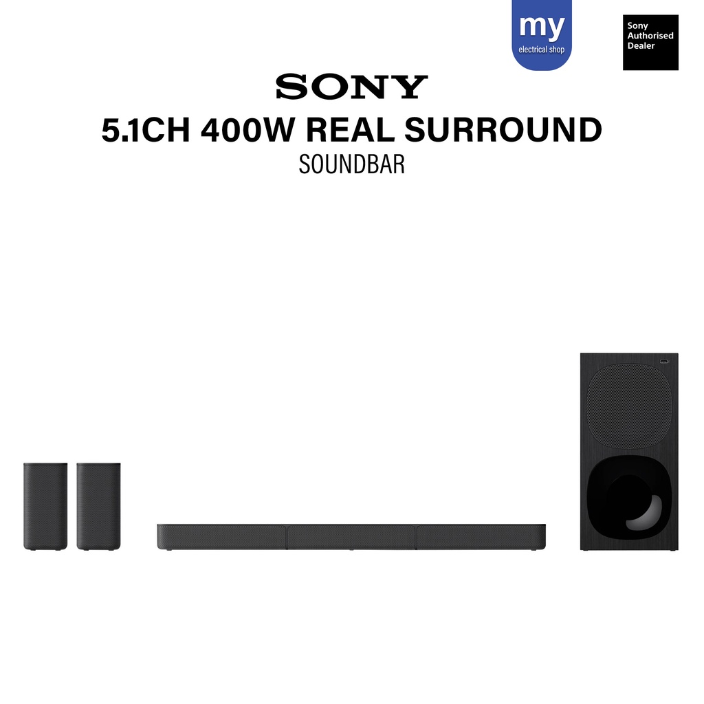 Sony 5.1ch Real Surround Sound Home Cinema Soundbar System HTS20R