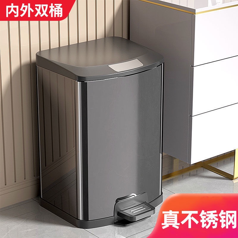 Stainless steel trash can, kitchen, bathroom, toilet, living room, bedroom, hous不锈钢垃圾桶厨房卫生间厕所客厅