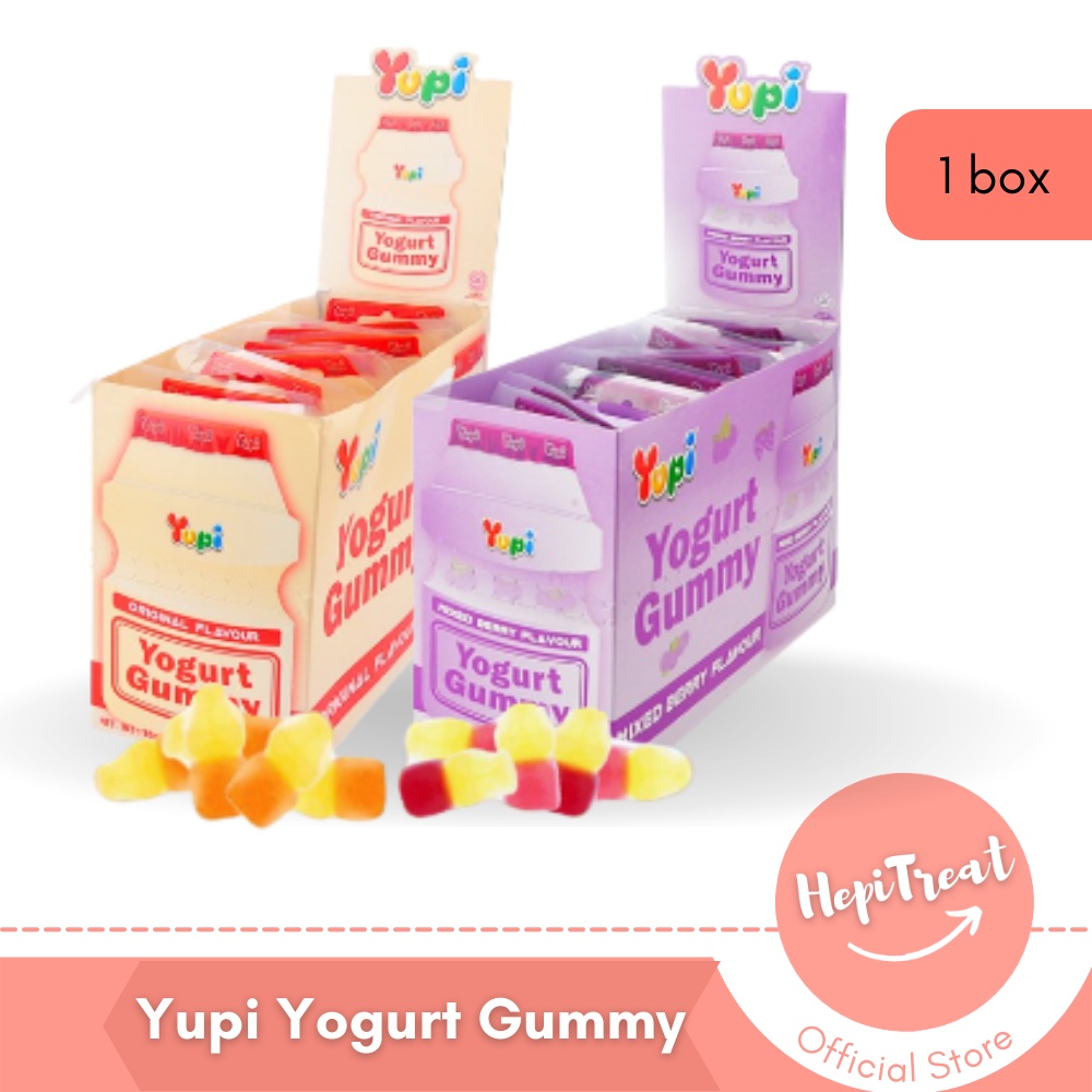 Yupi Yogurt Gummy Original / Mix Berry Chewy Candy 酸奶软糖 40g x 12Packs