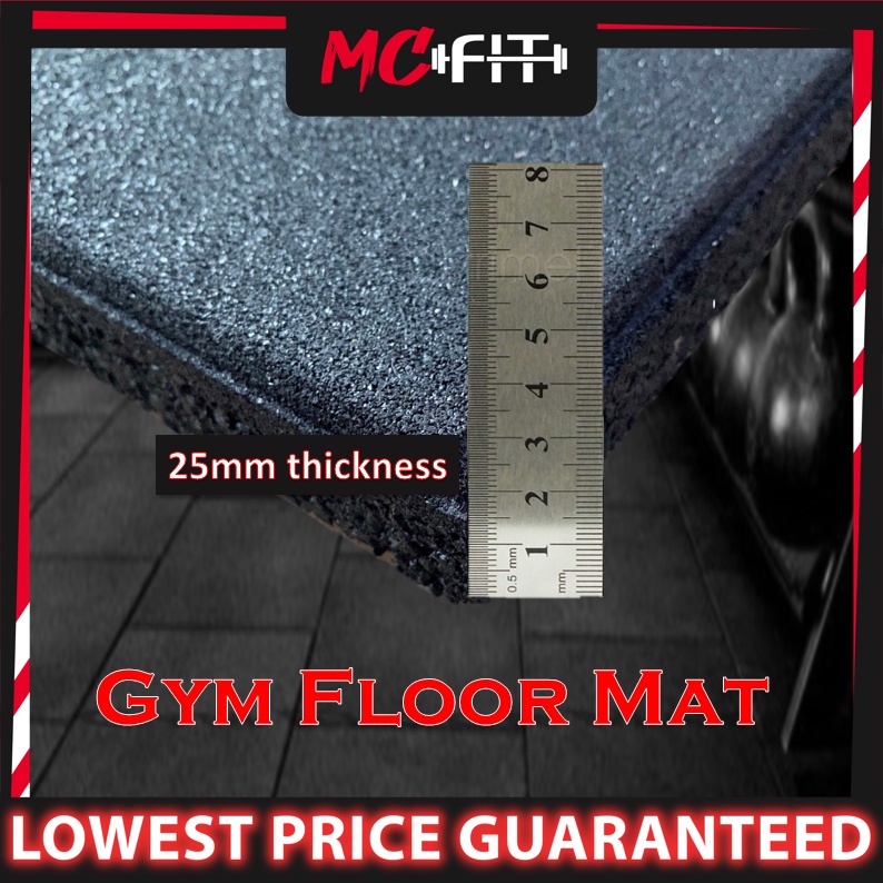 MCFIT [25MM LAMINATED] GYM MATS/ SMOOTH SURFACE RUBBER MATS/ LAMINATED