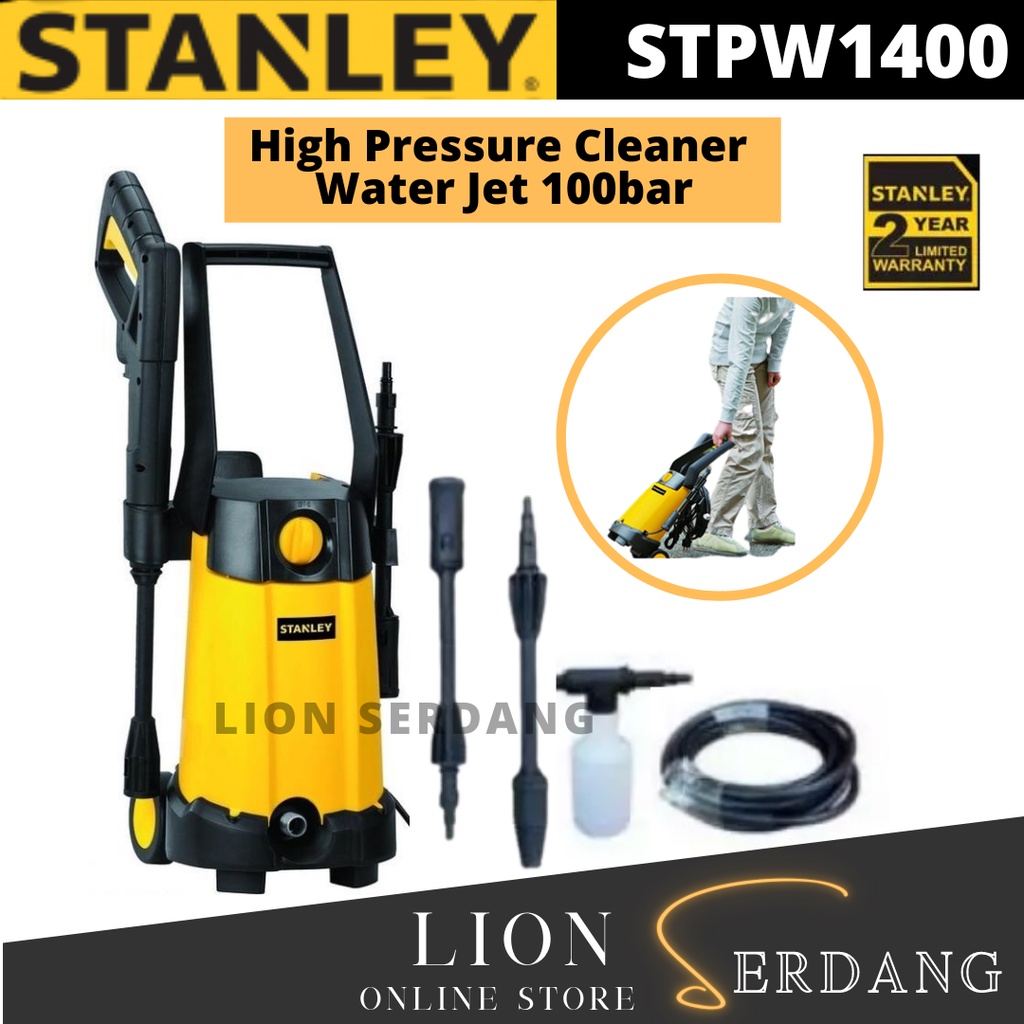 Stanley High Pressure Cleaner Water Jet STPW1400 100bar Shopee Malaysia