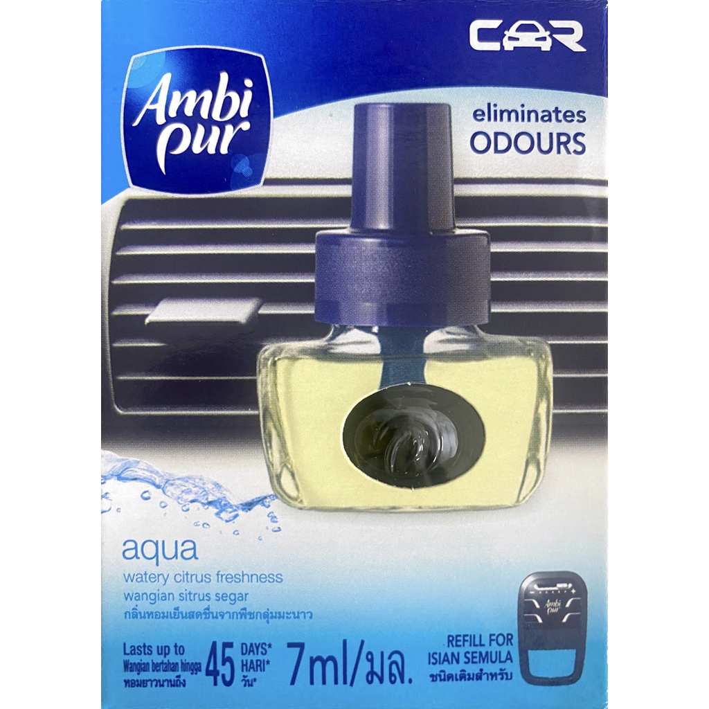 Ambi Pur Car Air Freshener Fresh and Cool, 7.5ml + 7ml Pack with Diffuser Value Package