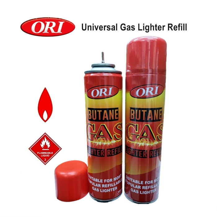 Ori Refill Genuine Butane Gas For All Lighters Universal Valve Portable
