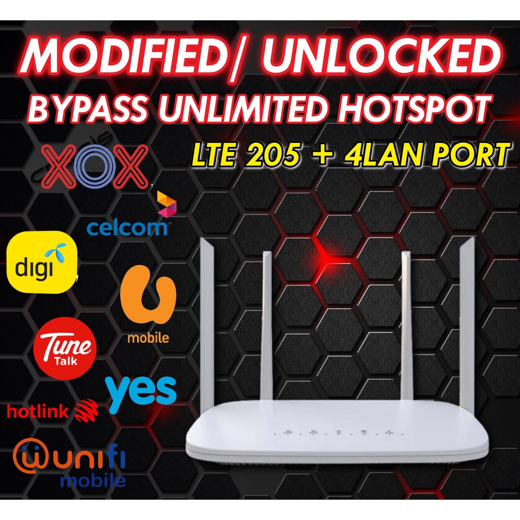 【MY Ready Stock 】🔥Modified Bypass Unlimited Hotspot🔥 New LTE205