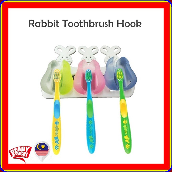 Rabbit Toothbrush Hook Suction Toothbrush Holder Wall Mounted Hooks