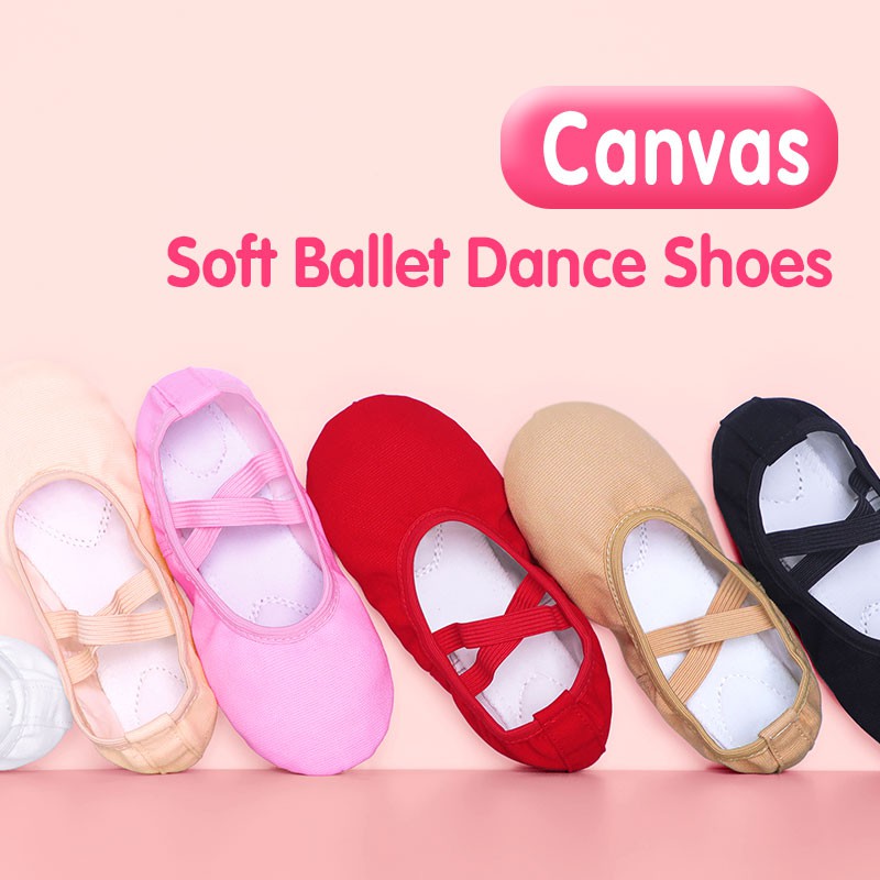 Children Ballet Shoes Dance Soft Shoes For Girls Kids Toddler Canvas