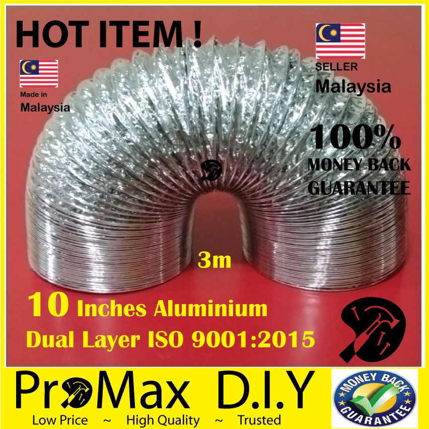 ProMax Aluminum Flexible Hose 10" inches Aluminium Flexible Hose