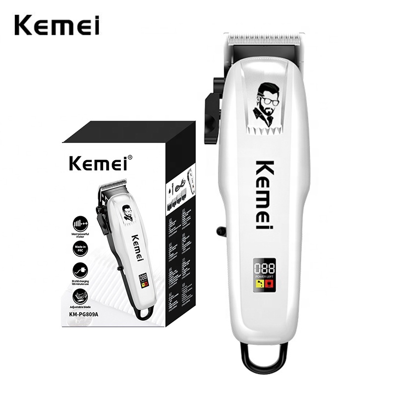 Kemei KMPG809A Rechargeable Electric Hair Clipper Fade Blade Hair