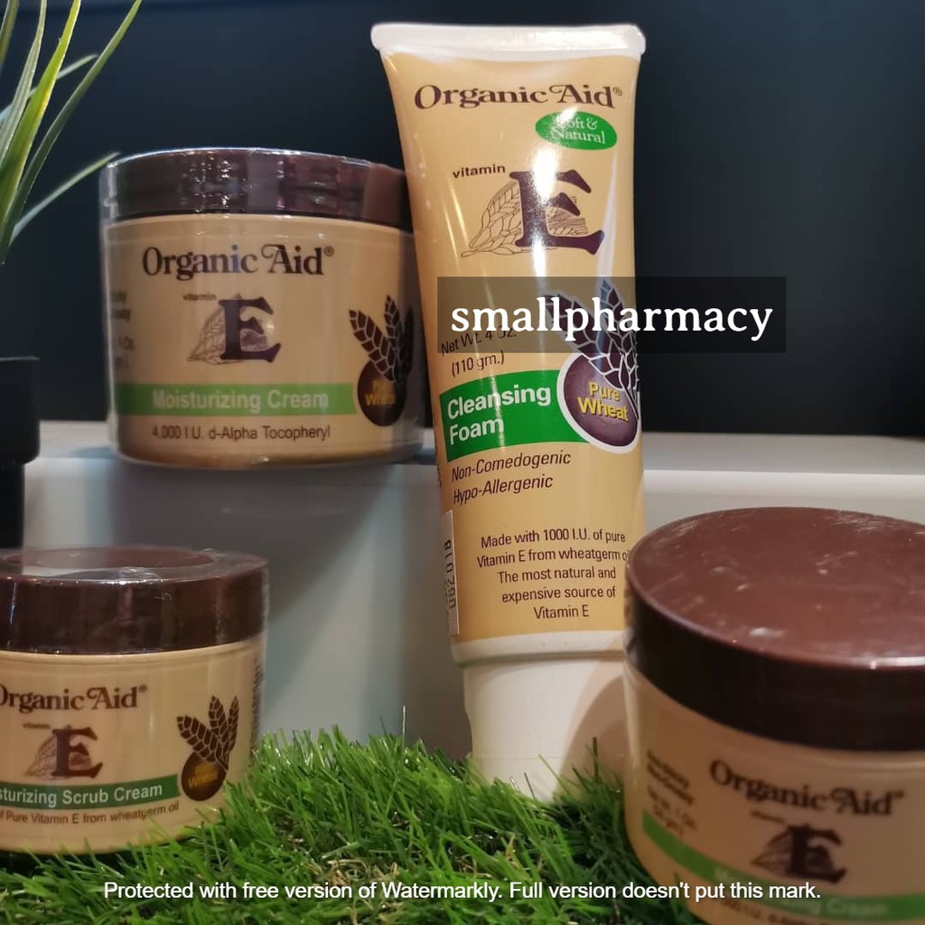 ORGANIC AID VITAMIN E MOISTURIZING CREAM 1000IU 28G / 4000IU 110G or SCRUB CREAM 1000IU 28G or