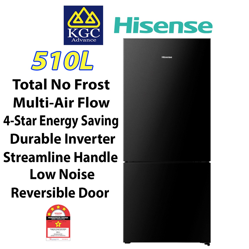 Hisense Fridge 2 Door Inverter Bottom Mount Freezer Refrigerator (510L