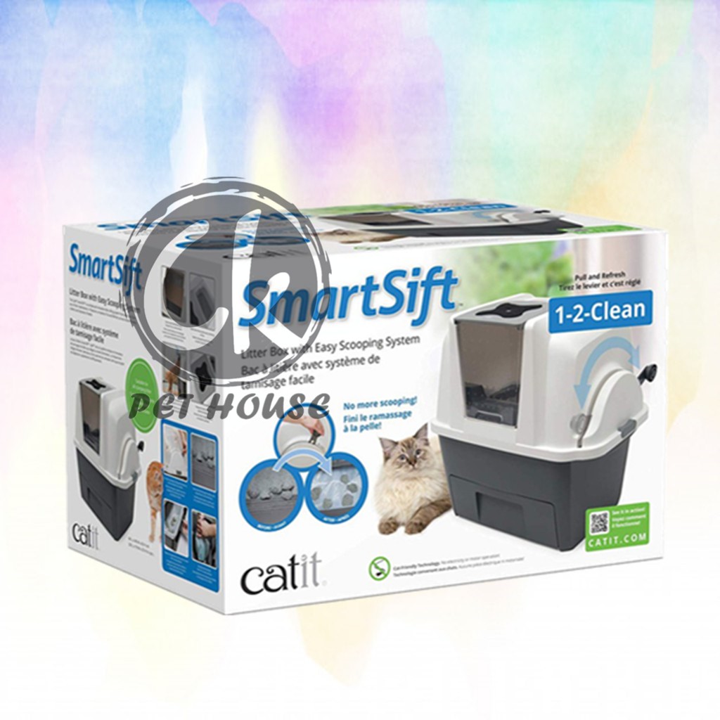 Catit Smart Sift Sifting Litter Box / Cat Litter Pan with Airsift