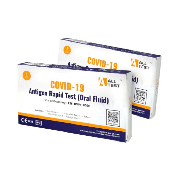 (Ready Stock) ALLTEST COVID19 Antigen Rapid Test Kit Oral Fluid Self