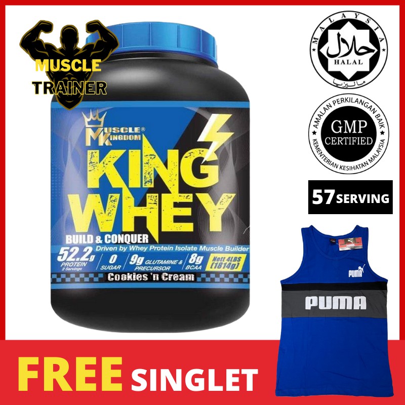 King Whey 58g Protein Pure Hydrolyzed Whey Protein Isolate Halal Whey