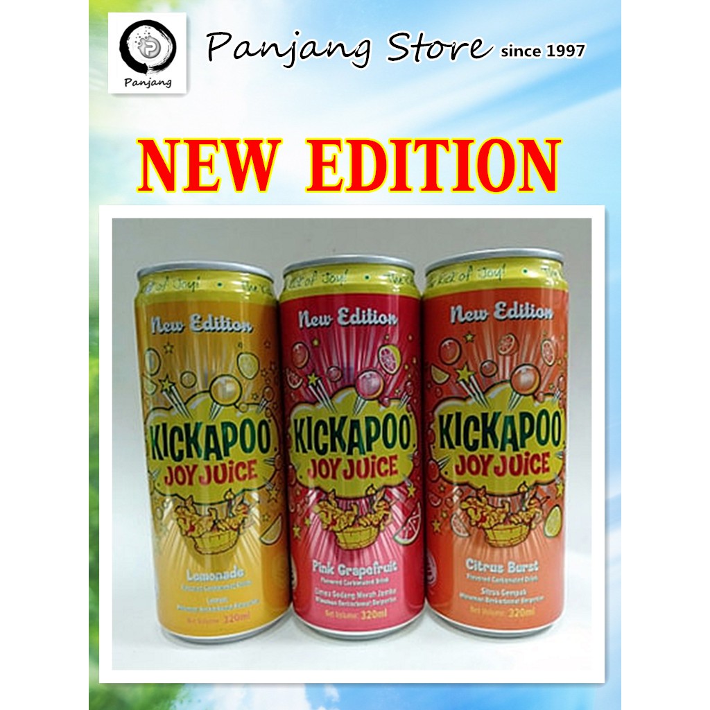 KICKAPOO JOY JUICE LEMONADE / PINK GRAPEFRUIT / CITRUS BURST CAN 320ML