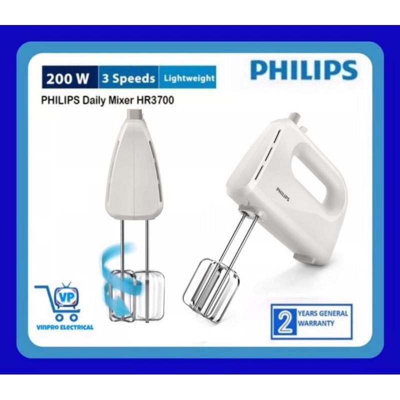Philips Hand Mixer HR3700 (200W) Shopee Malaysia
