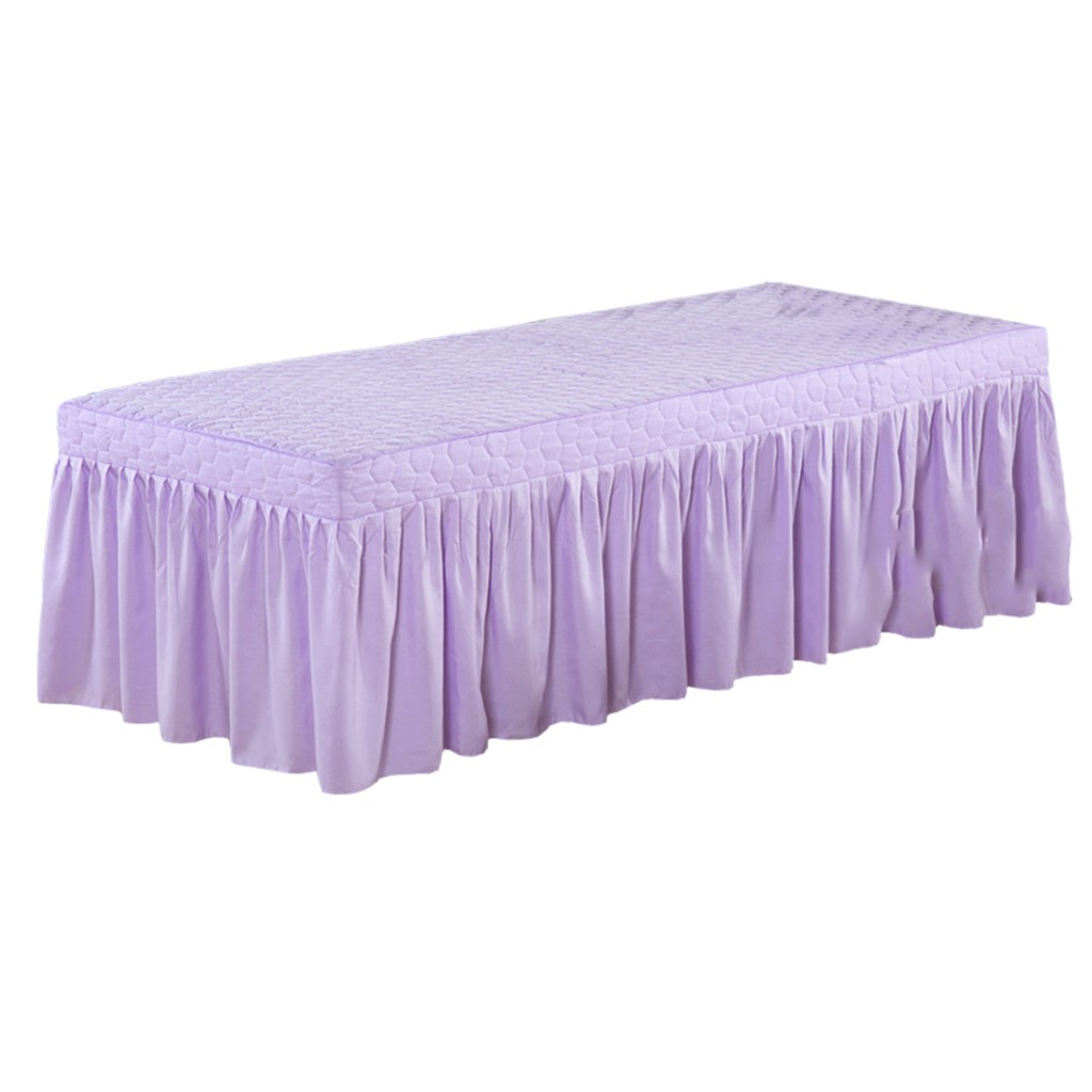 [HOMYLcfMY] Massage Table Skirt Facial Solon Spa Bed Valance Sheet Fit