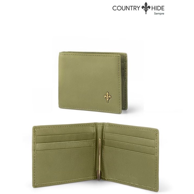 COUNTRY HIDE Top Grain Cowhide RFID Blocking Unisex BiFold Money Clip