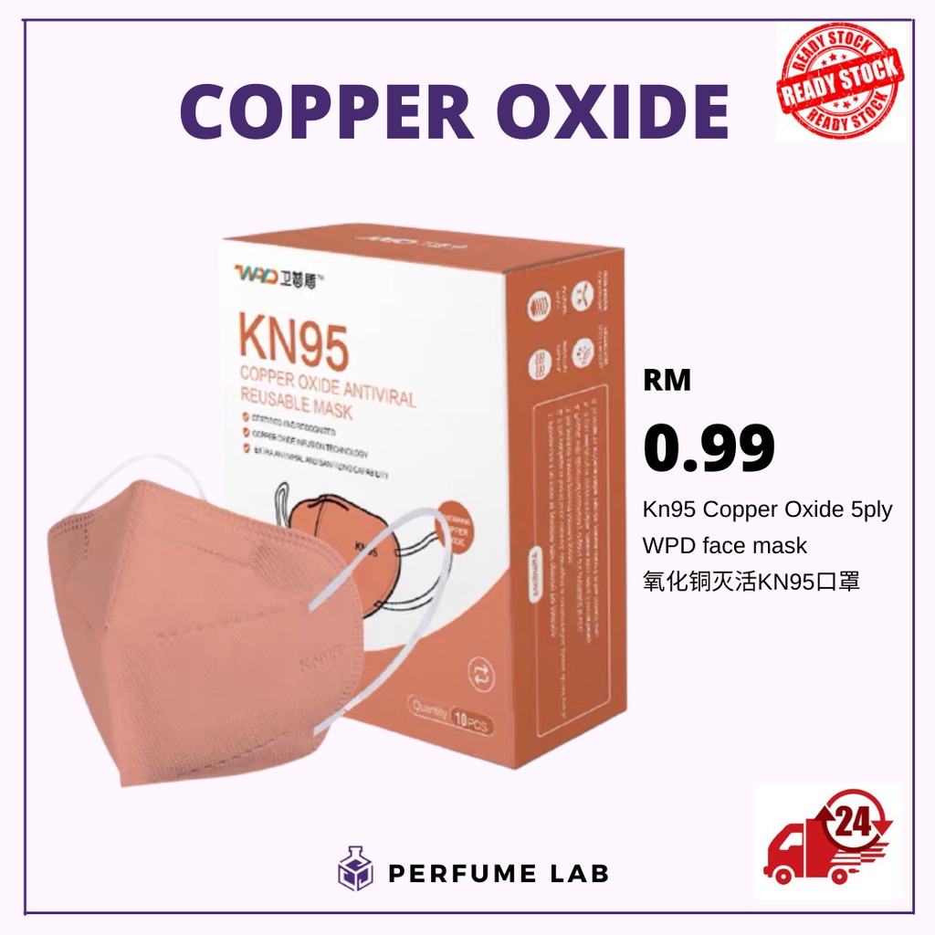 KN95 COPPER OXIDE ANTIVIRAL MEDICAL REUSABLE MASK 氧化铜灭活KN95口罩 [ Anti