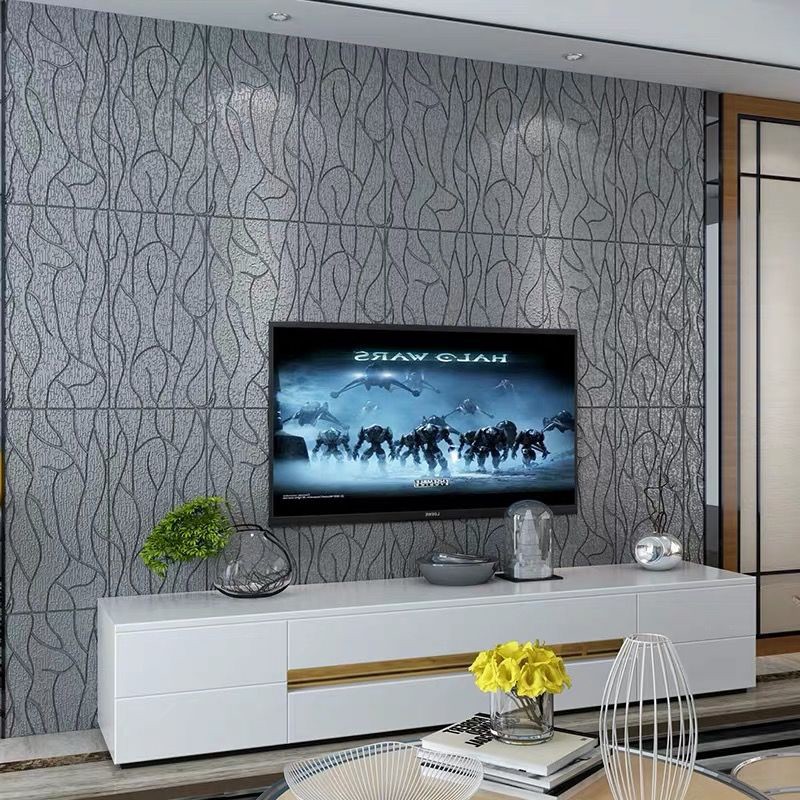 Antimildew European 3 D Stereo Wall Paste TV Background Wall Simple